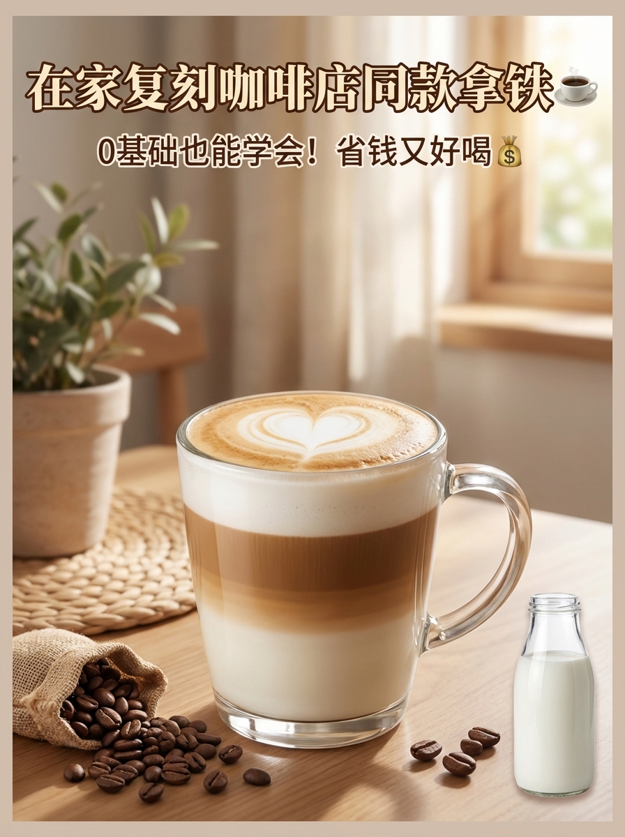 在家做咖啡拿铁主图